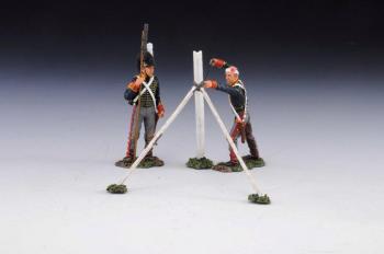 Image of RHA Crew with Rocket #2 (Bandaged Head) set B--two figures--RETIRED--LAST ONE!!
