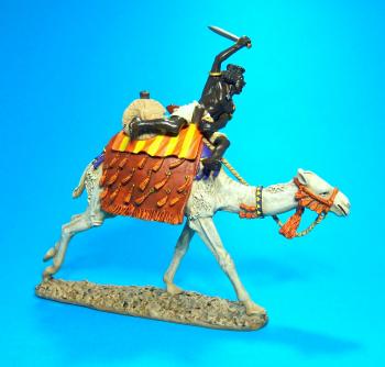 Image of Beja Warrior Charging on Camel--single mounted figure--RETIRED--LAST ONE!!