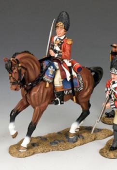 Image of Mounted British Fusilier Officer--single mounted figure--RETIRED.