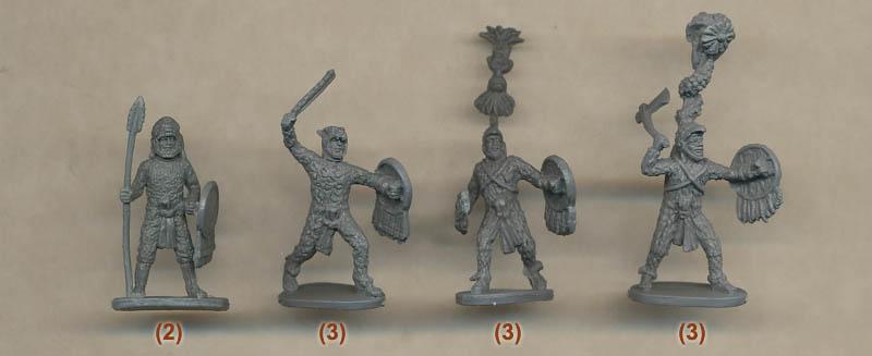 Aztec Warriors--33 unpainted plastic figures in 12 poses-- - H028 ...