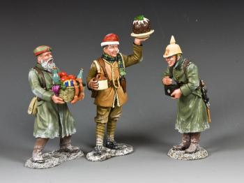 Image of Christmas 1914--A British Tommy and Two Germans--three figures