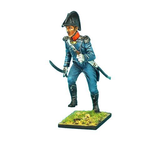 Tin toy metal soldier "Danish Non-com officer ally France 1806-14" 54mm #F49 
