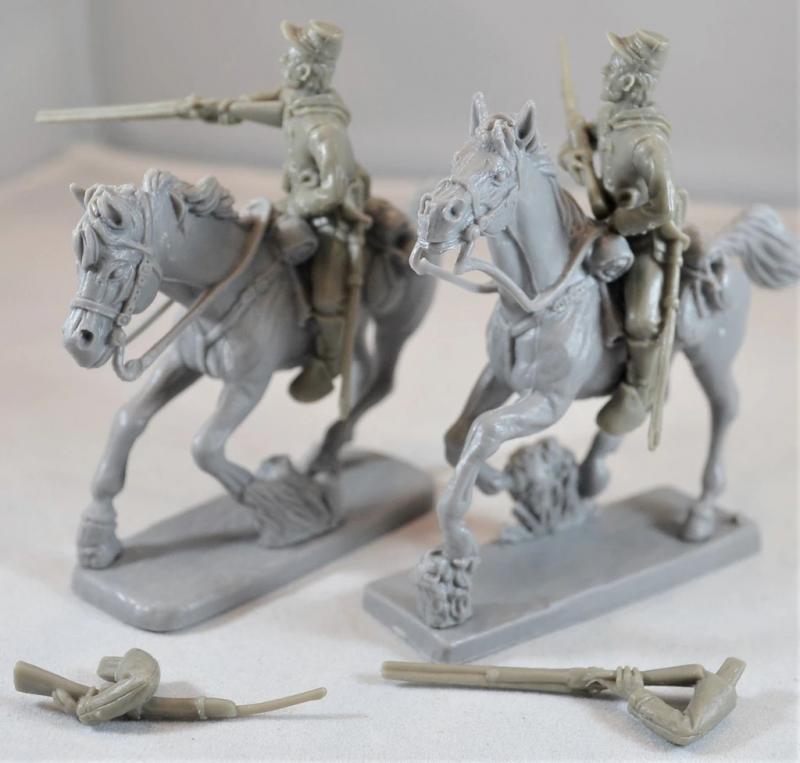 American Cavalry Horse Soldiers, 1860-1880 (Gray)--8 mounted plastic soldiers in 8 poses (swap arms) #2