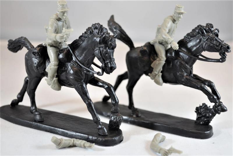 American Cavalry Horse Soldiers, 1860-1880 (Gray)--8 mounted plastic soldiers in 8 poses (swap arms) #3