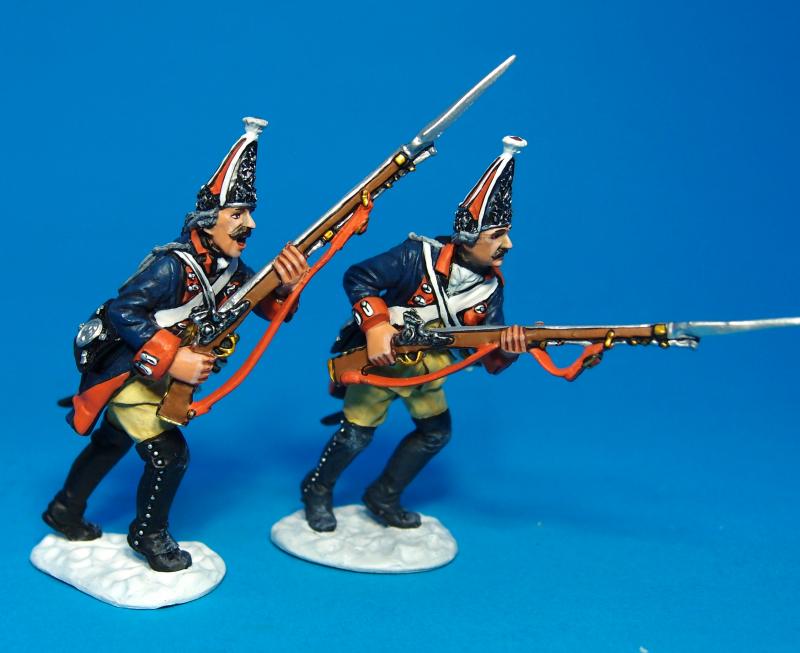Prussian Grenadiers Advancing #4, The Army of Frederick the Great, The Battle of Leuthen, The Seven Years War, 1757--two figures -- RETIRED -- LAST ONE!! #1