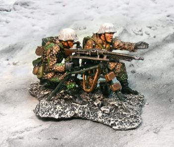 Image of German Bulge MG42 Team--two figures on single base--RETIRED--LAST ONE!!