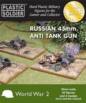 15mm WW2 Russian 45mm anti tank gun (20 figures & makes 4 Guns) -- LAST TWO! 15mm WW2 Russian 45mm anti tank gun (20 figures & makes 4 Guns) -- LAST TWO! #27311
