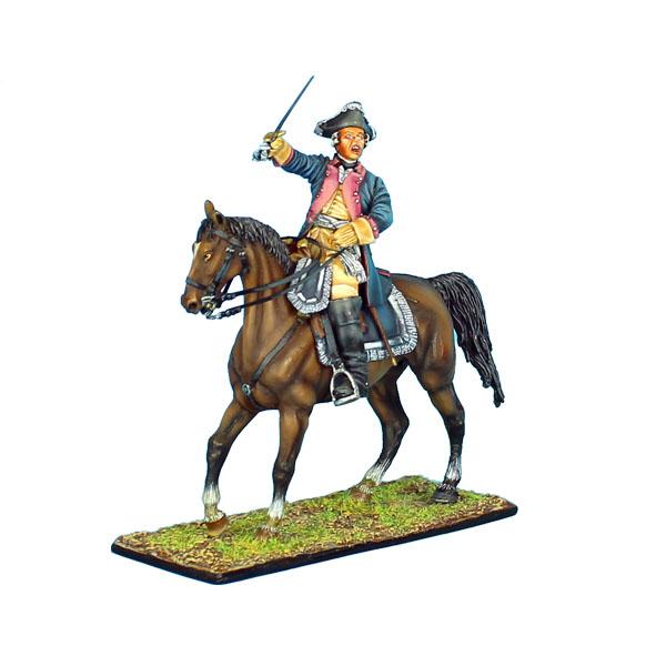 7th Prussian Line Infantry Regiment Braunschweig-Bevern Mounted Colonel--single mounted figure--RETIRED. #1