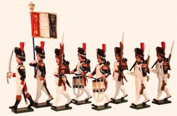 French Grenadiers of the Guard, Head of Column Painted--eight figures--Special Order:  Takes 2 to 3 months. French Grenadiers of the Guard, Head of Column Painted--eight figures--Special Order:  Takes 2 to 3 months. #27788