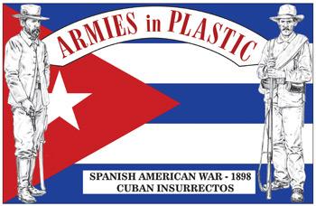 Spanish American War--1898--Cuban Insurrectos--16 white, plastic 1:32nd scale figures in 8 poses Spanish American War--1898--Cuban Insurrectos--16 white, plastic 1:32nd scale figures in 8 poses #27823