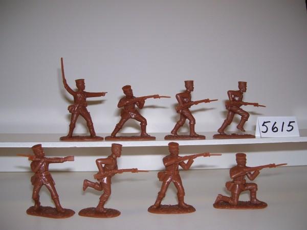 Boxer Rebellion China--Japanese Army in Winter Dress--16 dark blue plastic figures in 8 poses #2