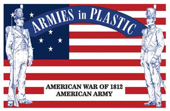 American War of 1812--American Army--16 dark blue plastic figures in 8 poses #1