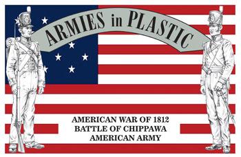 American War of 1812--American Army--Battle of Chippawa--16 gray plastic figures in 8 poses #1