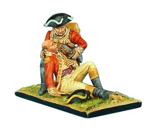 British 22nd Foot Wounded Colonel Given Water--two figures on single base #2