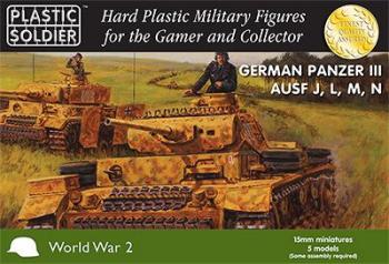 Image of 15mm Easy Assembly German Panzer III J, L. M and N Tank (BLACK BOX)