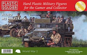 1/72nd M3 Halftrack (RED BOX)--makes three multi-part plastic half-tracks--AWAITING RESTOCK. 1/72nd M3 Halftrack (RED BOX)--makes three multi-part plastic half-tracks--AWAITING RESTOCK. #28731