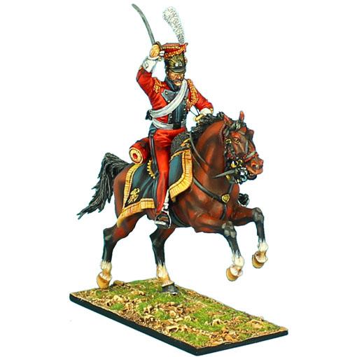 2nd Dutch Red Lancers of the Imperial Guard NCO--single mounted figure #1