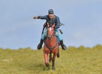 Image of Union Trooper Charging #1--single mounted figure - LAST ONE! 