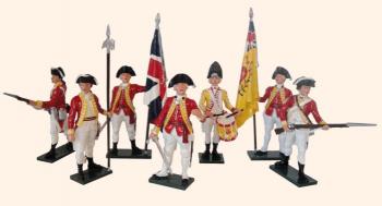 Image of Toy Soldiers Set British 10th Regiment of Infantry, American War of Independence--painted