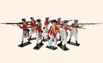 Image of Toy Soldiers Set British 10th Regiment of Infantry, American War of Independence--painted