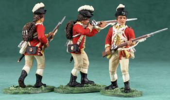 Image of British 62nd Foot Infantry Set, Battle of Saratoga--three figures--RETIRED--LAST TWO!!