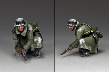 Image of Kneeling Ready Tank Rider--single Winter German figure--RETIRED.