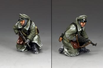 Image of Kneeling Officer with MP40--single Winter German figure--RETIRED. LAST ONE! 