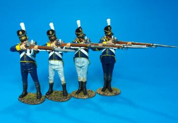 Four Portuguese Line Infantrymen Firing, Box Set, 21st Line Infantry Regiment--four figures--RETIRED--LAST TWO!! #0