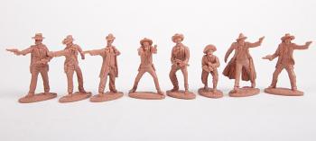 Wild West Cowboys and Gunfighters (Buckskin Brown)--eight figures in 8 poses--FIVE IN STOCK. Wild West Cowboys and Gunfighters (Buckskin Brown)--eight figures in 8 poses--FIVE IN STOCK. #29725