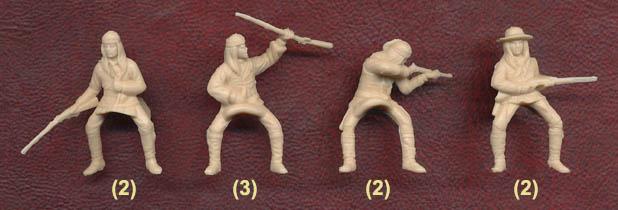 Apache Warriors--12 figures in 5 poses and 12 horses in 5 horse poses #2