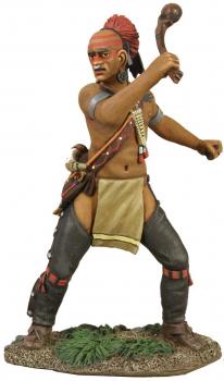 Image of Eastern Woodland Indian Attacking with War Club--single figure