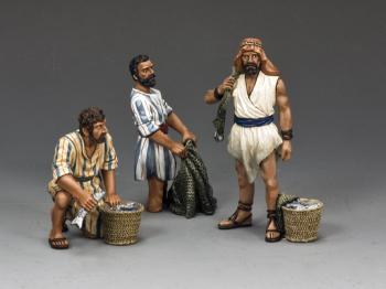 Image of The Fishermen--three figures--RETIRED.