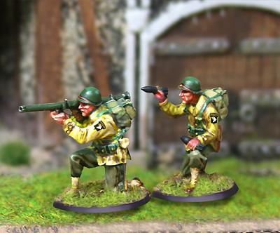 Bazooka Team, 327th GIR--includes two painted 28 mm figures, decals, & card. -- LAST ONE! #1