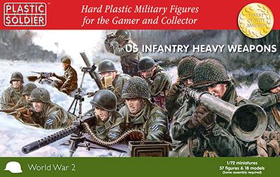 1/72nd U.S. Infantry Heavy Weapons (RED BOX)--57 hard plastic miniatures and 18 models #1