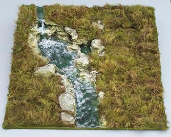 Waterfall on Grass Base--12" x 12"--Pre-Order:  two to three months. Waterfall on Grass Base--12" x 12"--Pre-Order:  two to three months. #3854