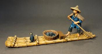 Cormorant Fisherman and Boat, The Town  of Old Yangshou, 1899--single figure on boat--RETIRED--LAST ONE!! Cormorant Fisherman and Boat, The Town  of Old Yangshou, 1899--single figure on boat--RETIRED--LAST ONE!! #30731