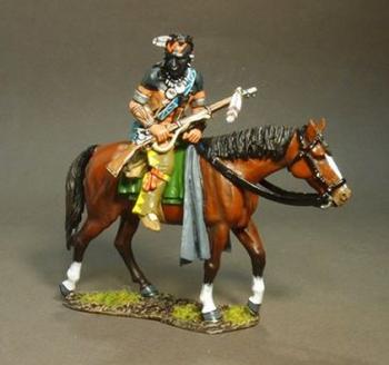 Image of Mounted Indian Tracking (B)--single mounted figure