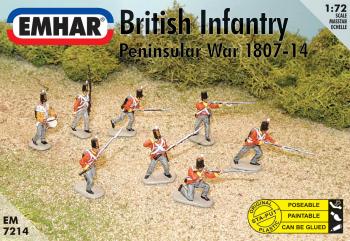British Infantry of the Peninsular War, 1807-1814--48 unpainted plastic 1:72 scale figures and 1 horse British Infantry of the Peninsular War, 1807-1814--48 unpainted plastic 1:72 scale figures and 1 horse #30864