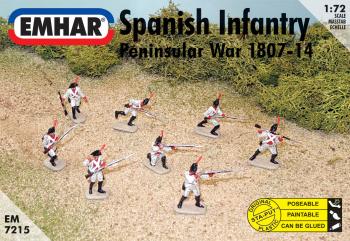 Spanish Infantry of the Peninsular War, 1807-1814--46 unpainted plastic 1:72 scale figures and 1 horse Spanish Infantry of the Peninsular War, 1807-1814--46 unpainted plastic 1:72 scale figures and 1 horse #30865