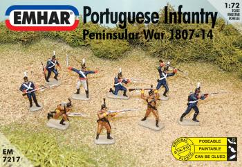 Portuguese Infantry & Cazadores of the Peninsular War, 1807-1814--46 unpainted plastic 1:72 scale figures Portuguese Infantry & Cazadores of the Peninsular War, 1807-1814--46 unpainted plastic 1:72 scale figures #30866