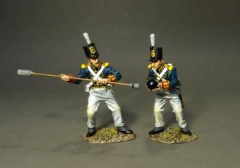 Two British Foot Artillery Crew Loading, (White Trousers), Pre-1813--The Peninsular War--two figures--RETIRED--LAST ONE!! #12