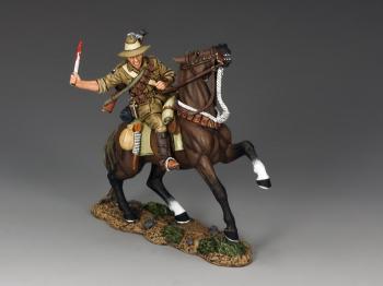 Image of Mtd. Australian Fighting Trooper wielding Bayonet--single mounted figure--RETIRED--LAST ONE!!