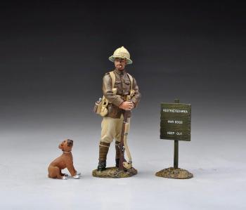 British Guard in Pith Hat with Bulldog Puppy--single figure, dog, and sign--RETIRED--LAST TWO!! British Guard in Pith Hat with Bulldog Puppy--single figure, dog, and sign--RETIRED--LAST TWO!! #31527