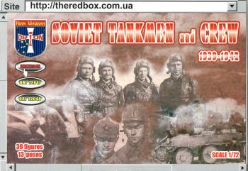 Image of Soviet Tankmen and Crew, 1939-1942--39 plastic figures in 13 poses (1:72 scale)