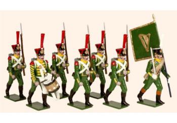 The Irish Legion,1812--Flag Bearer, Drummer, and five Grenadiers--Special Order:  Takes 2 to 3 months. The Irish Legion,1812--Flag Bearer, Drummer, and five Grenadiers--Special Order:  Takes 2 to 3 months. #32205
