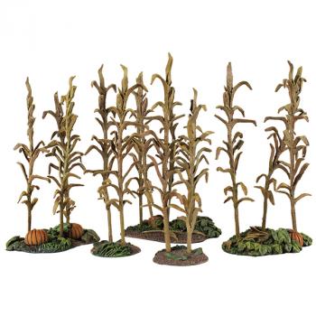 Image of Fall 18th/19th Century Corn with Squash--17 piece set (5 bases & 12 stalks of corn)