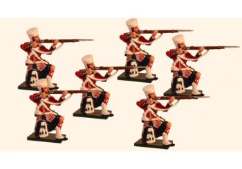 Image of 42nd Black Watch Highlander Regiment Kneeling Firing Painted, The Indian Mutiny of 1857--six Kneeling Firing