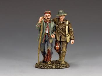 Back from the Front--British Tommy and German Prisoner--two figures on single base--RETIRED. Back from the Front--British Tommy and German Prisoner--two figures on single base--RETIRED. #32737