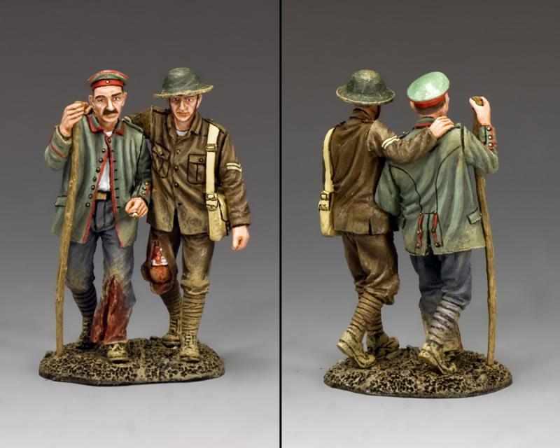 Back from the Front--British Tommy and German Prisoner--two figures on single base--RETIRED. #2