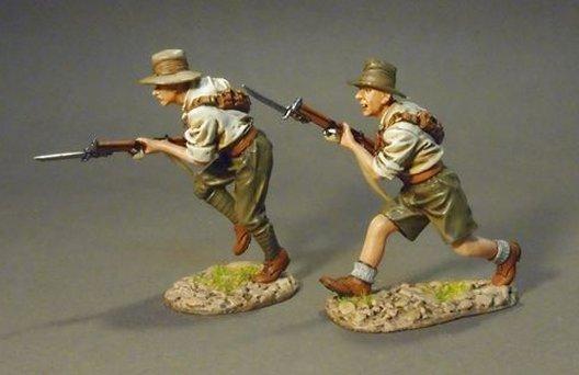 ANZACs Charging - White Shirts, Battle of Gallipoli--two figures--RETIRED--LAST ONE!! #1